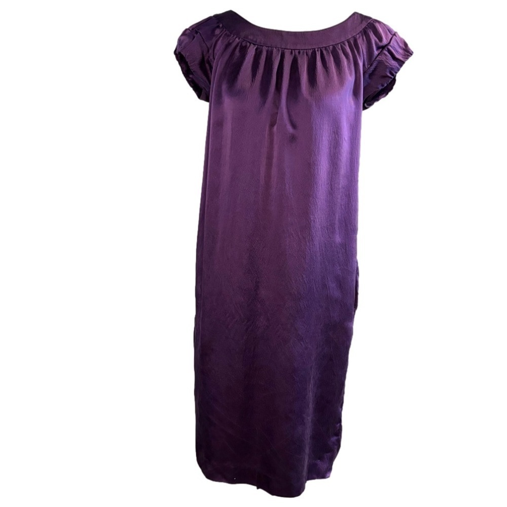 Purple 100% Silk Banana Republic Dress Size Extra Small (XS) with Pockets